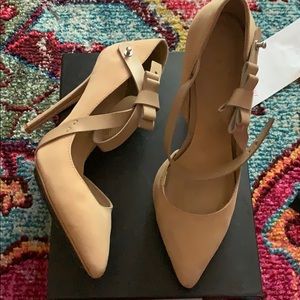 L.A.M.B Natub Nadeen Suede + Vegan Leather Pumps